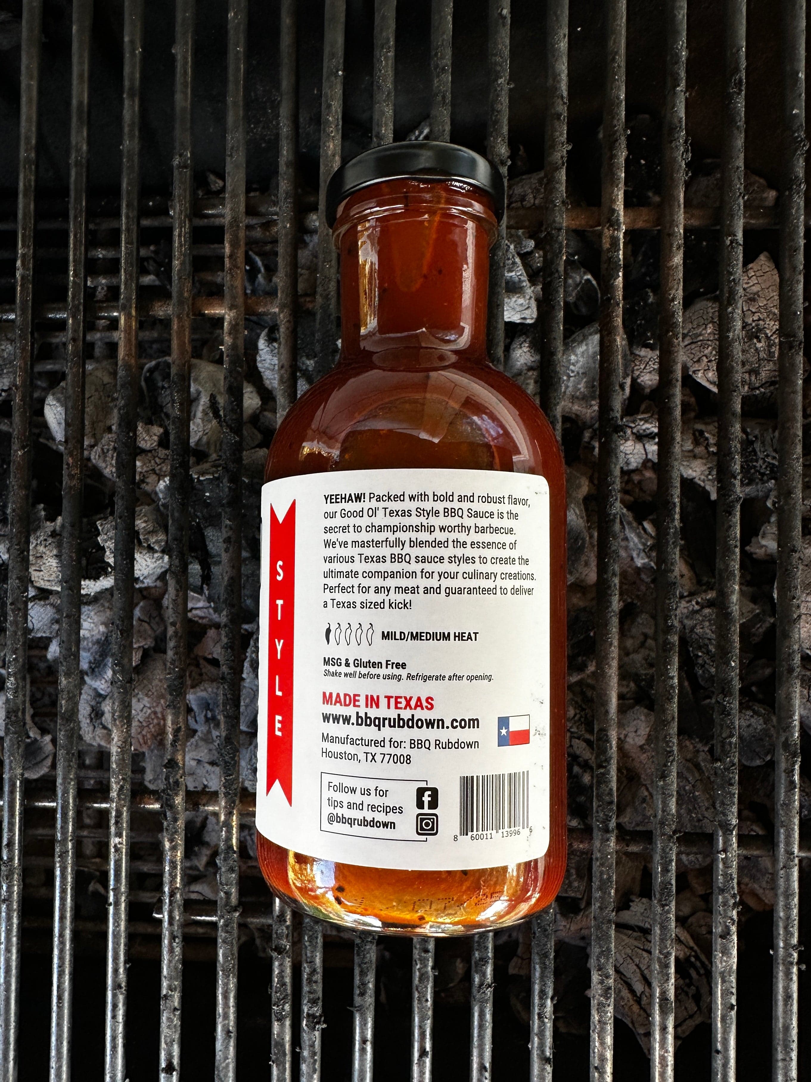 BBQ RUBDOWN Seasoning Good Ol' Texas Style BBQ Sauce