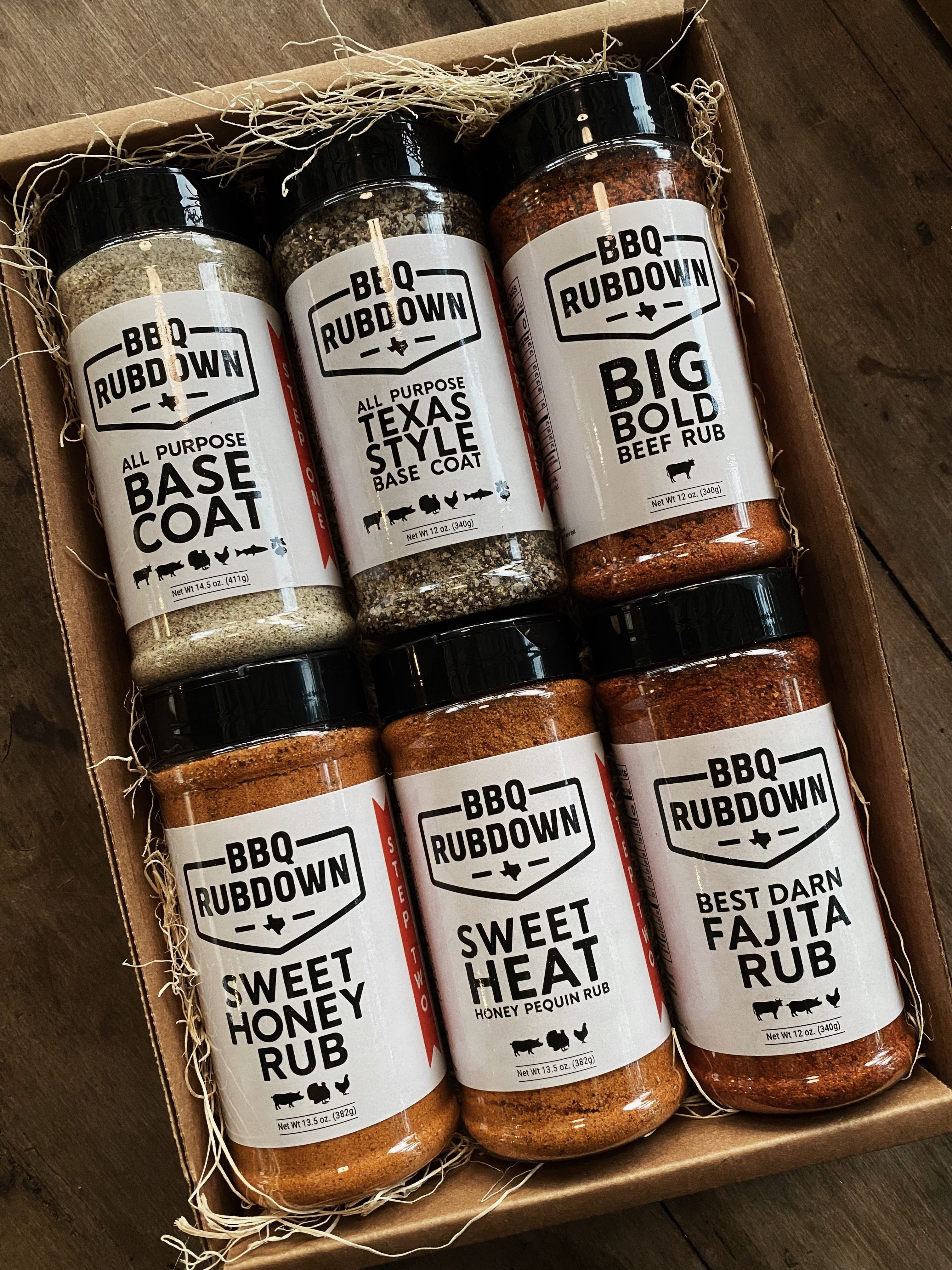 BBQ RUBDOWN Seasoning The Ultimate BBQ Gift Box - Six Pack
