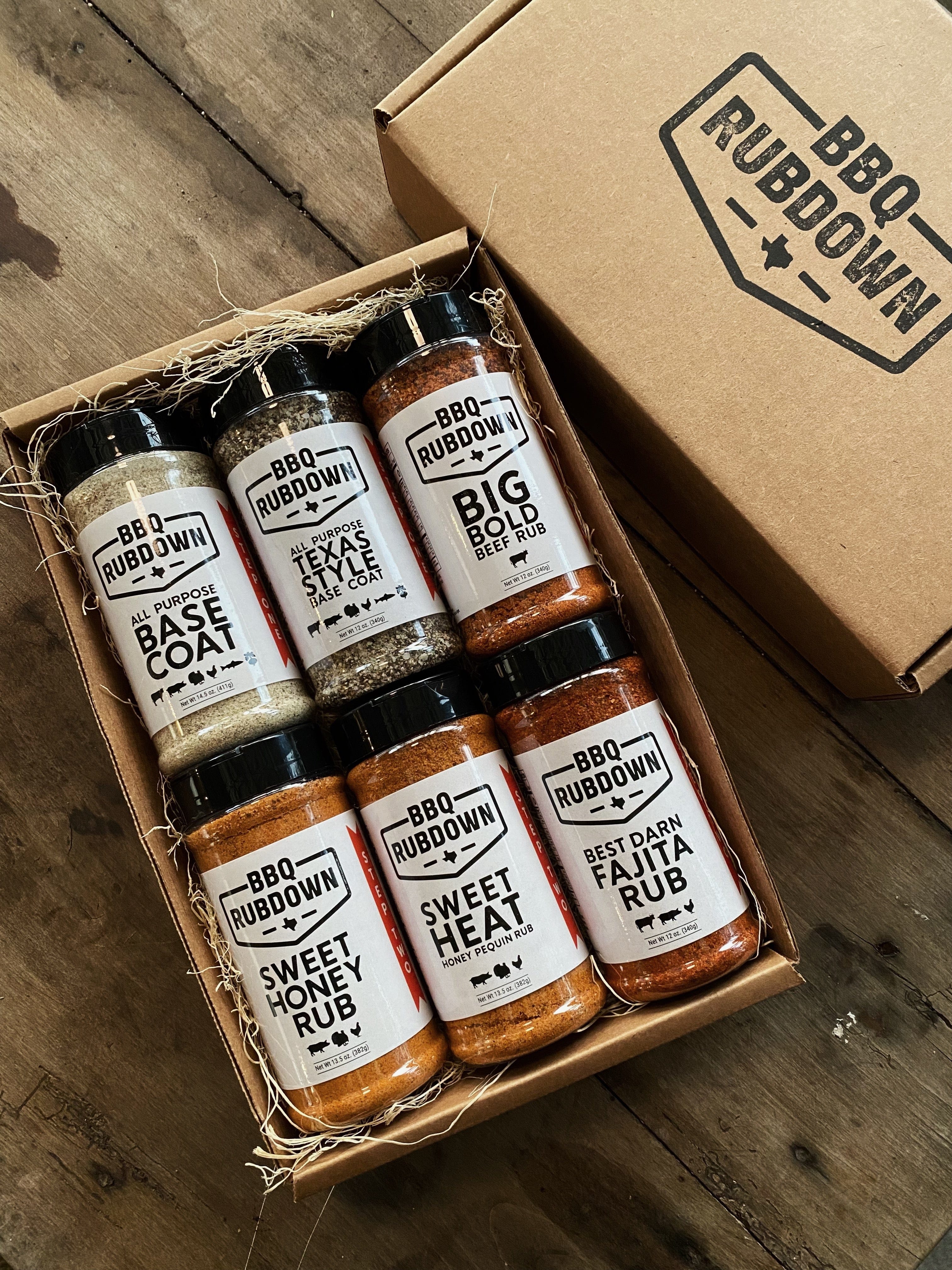 BBQ RUBDOWN Seasoning The Ultimate BBQ Gift Box - Six Pack