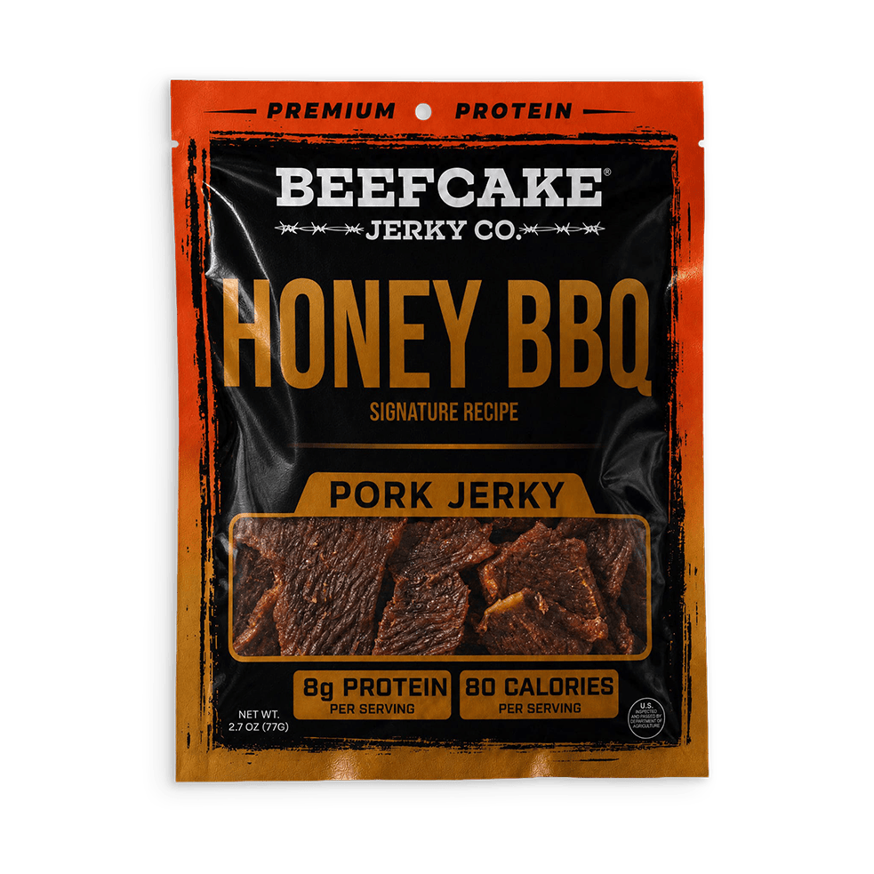BeefCake Jerky Beef Jerky 1 Pack Honey BBQ Jerky