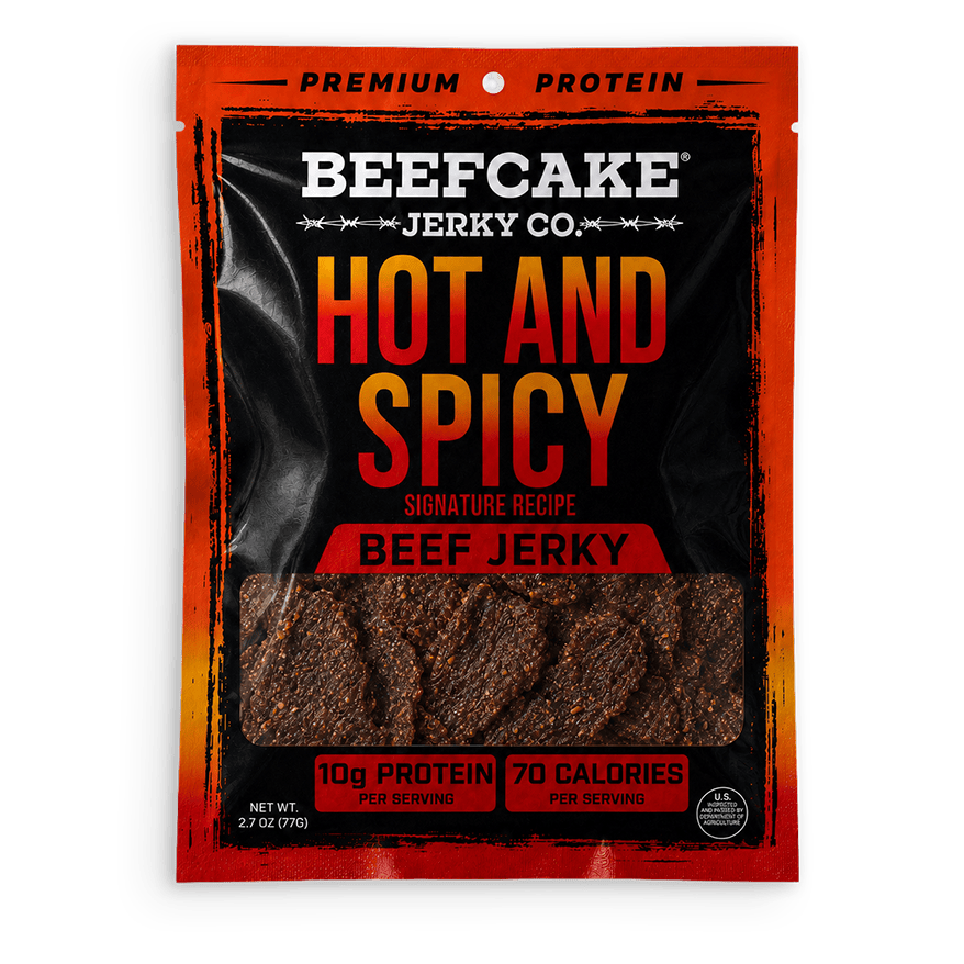BeefCake Jerky Beef Jerky Hot & Spicy Beef Jerky