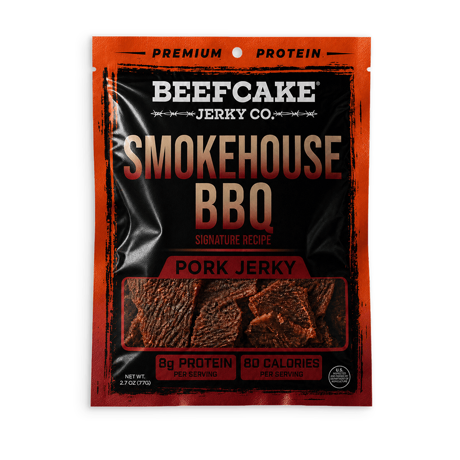 BeefCake Jerky Beef Jerky Smokehouse BBQ Pork Jerky