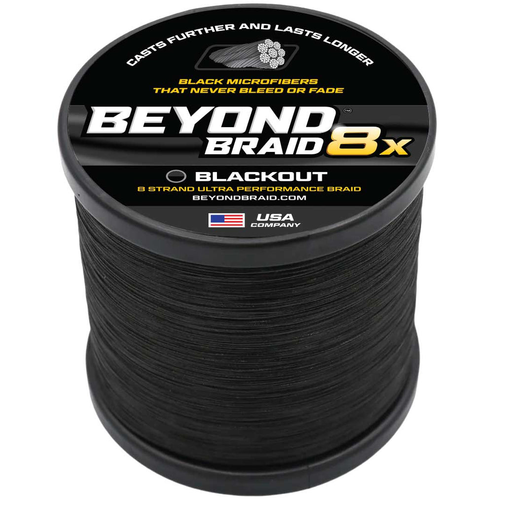 Beyond Braid - 8 Strand Braided Fishing Line - Blackout - No Fade Beyond Braid - 8 Strand Braided Fishing Line - Blackout - No Fade