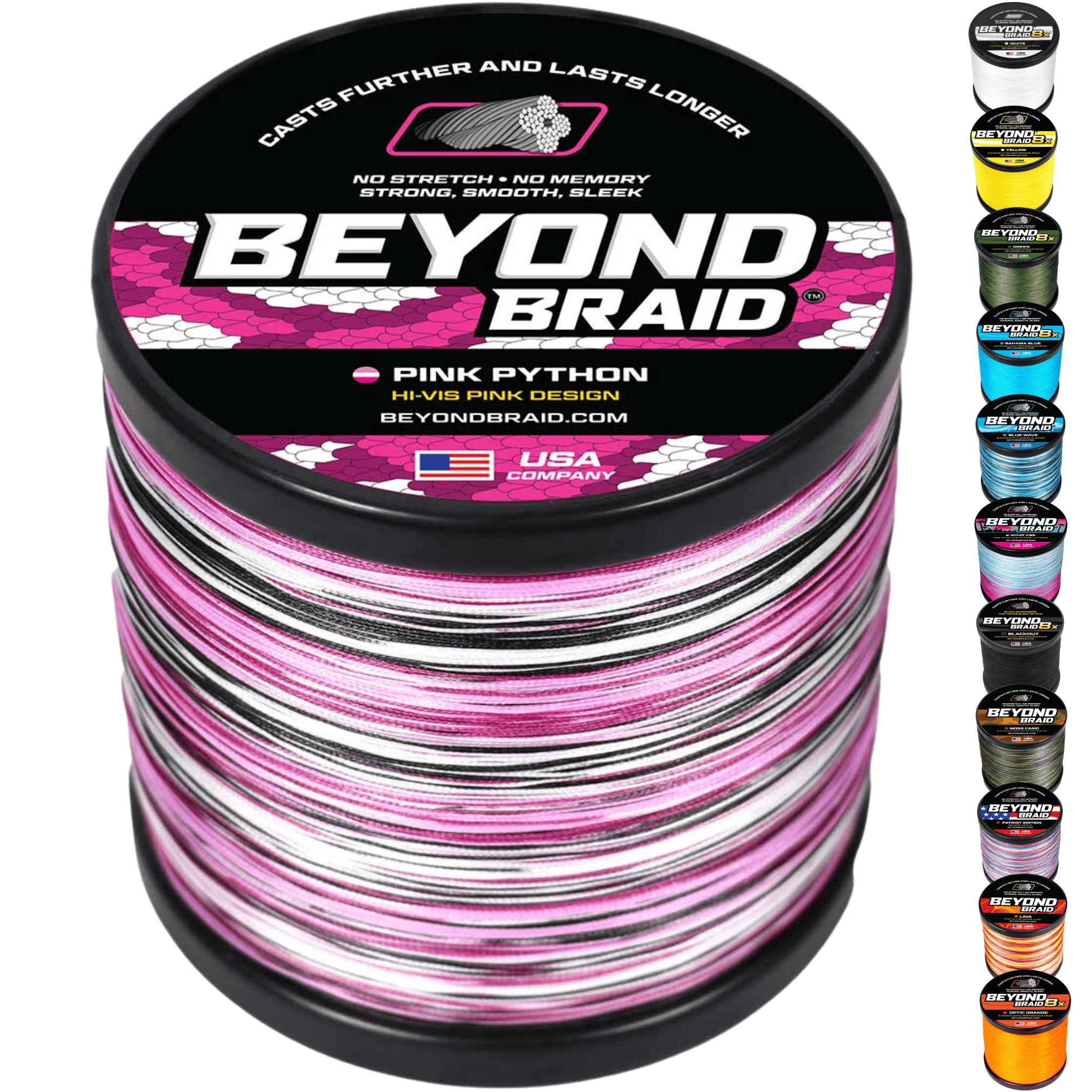 Beyond Braid Braid Pink Python Hi-Vis Braid