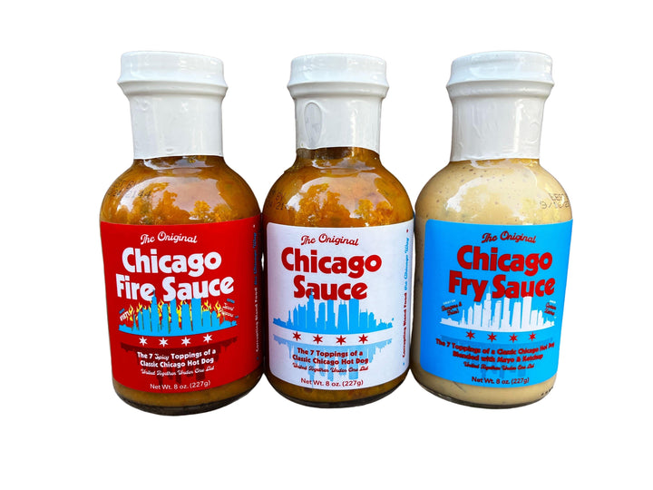 Big Fork Brands Chicago Sauce 3 bottles (1 of each flavor) Chicago Sauce, Chicago Fire Sauce, & Chicago Fry Sauce