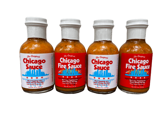 Big Fork Brands Chicago Sauce 4 bottles (2 of each flavor) Chicago Sauce & Chicago Fire Sauce