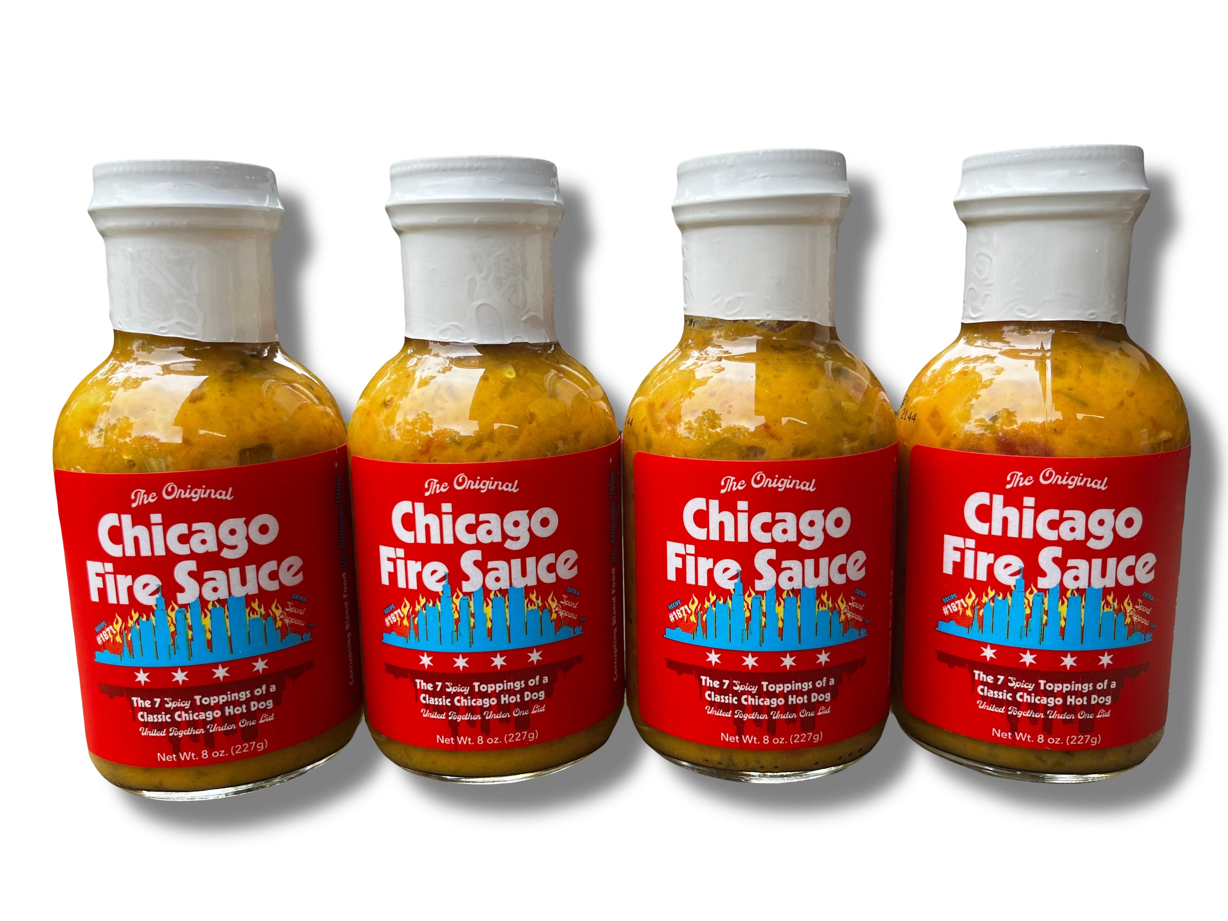 Big Fork Brands Hot Sauce 4 bottles Chicago Style Hot Sauce: Chicago Fire Sauce