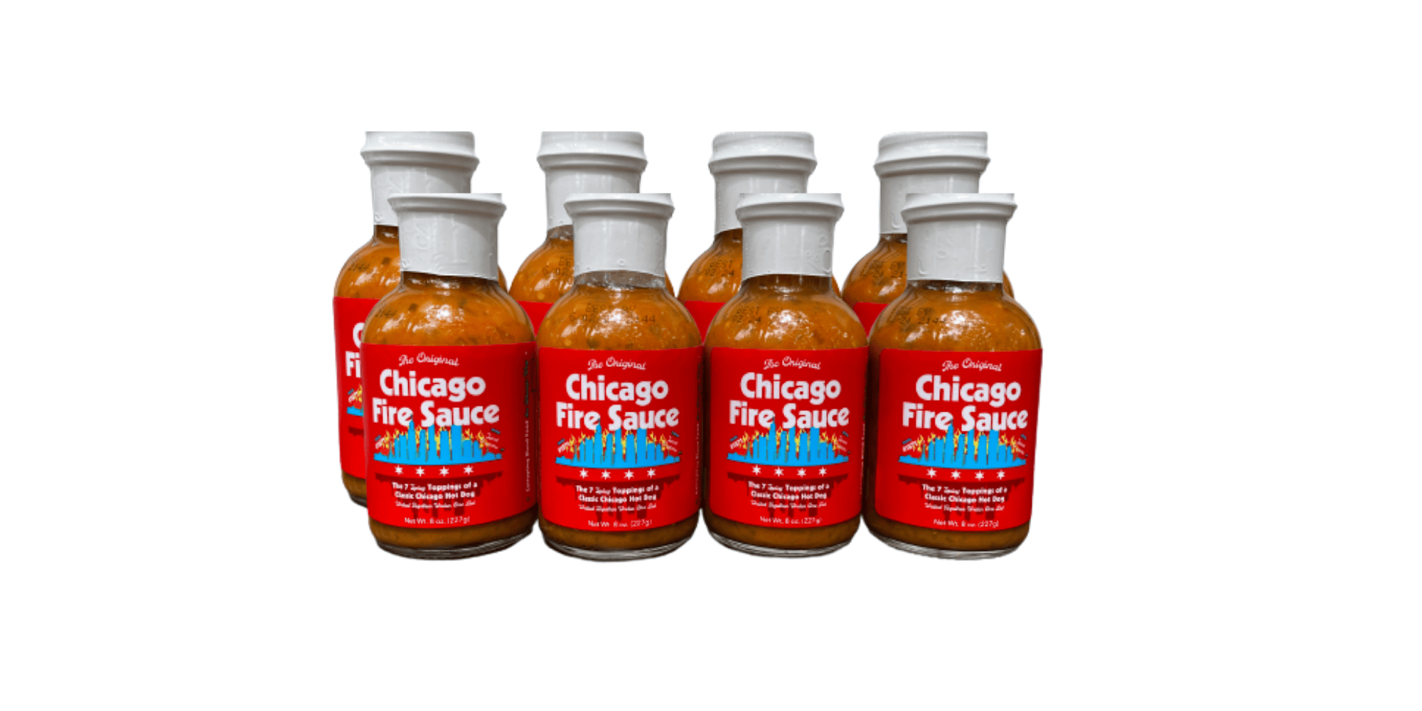 Big Fork Brands Hot Sauce 8 bottles Chicago Style Hot Sauce: Chicago Fire Sauce