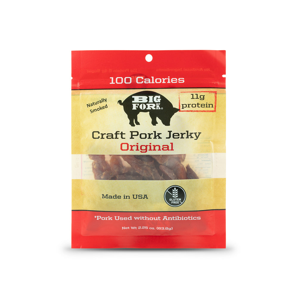 Big Fork Brands Jerky Craft Pork Jerky - 1 Case (8 X 2.25 oz. packs)