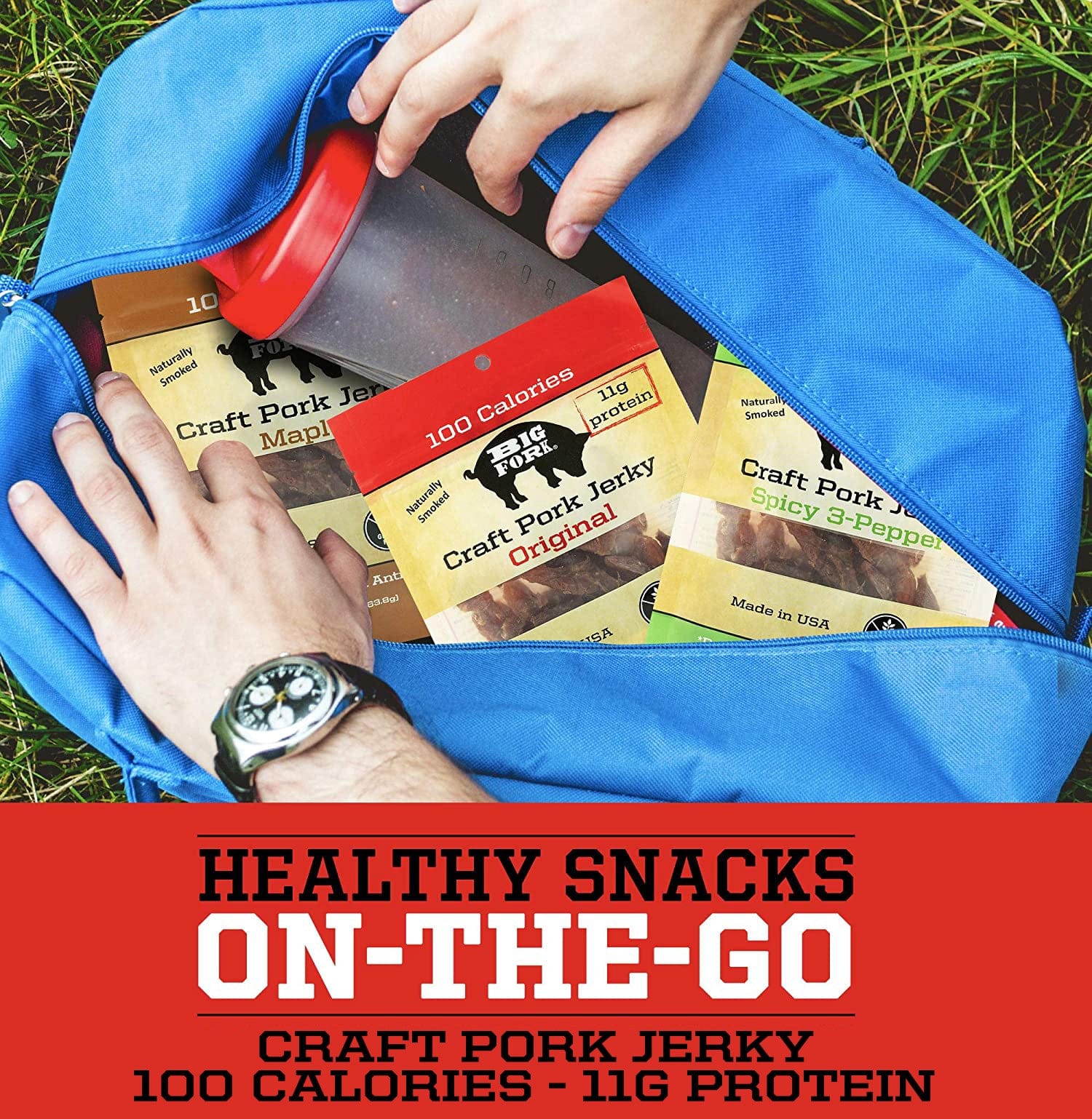 Big Fork Brands Jerky Craft Pork Jerky Collection (24 bags, 8 of each flavor)