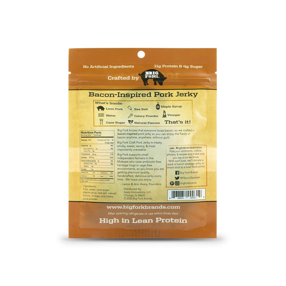 Big Fork Brands Jerky Craft Pork Jerky Collection (24 bags, 8 of each flavor)