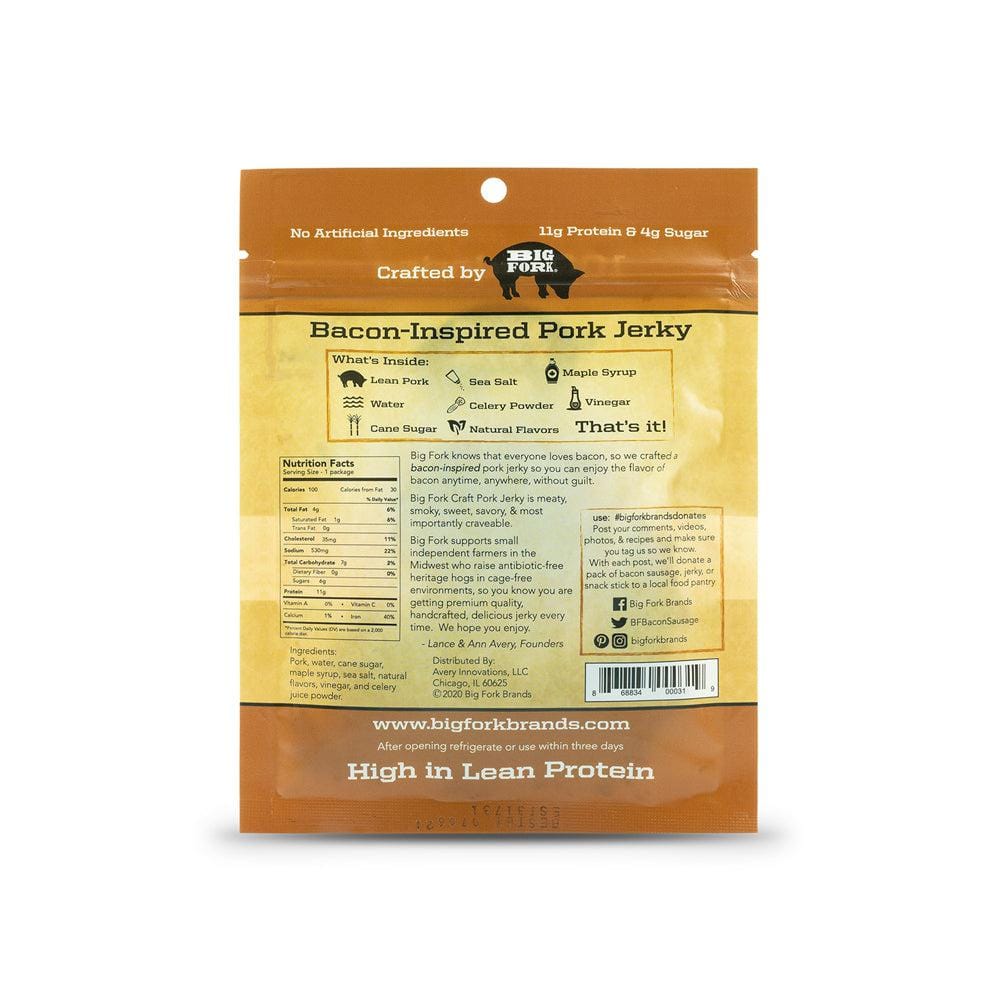 Big Fork Brands Jerky Craft Pork Jerky Sampler - 1 pack of each flavor (3 total)