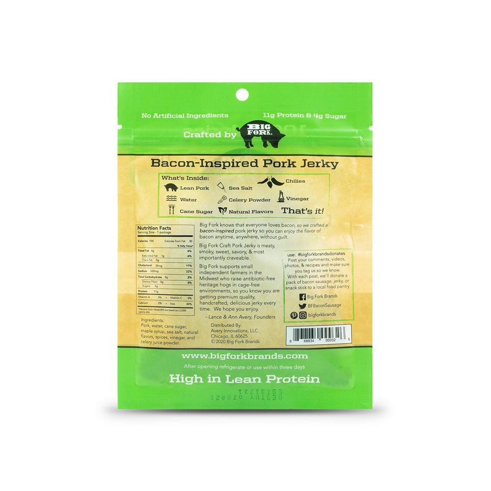 Big Fork Brands Jerky Craft Pork Jerky Sampler - 1 pack of each flavor (3 total)