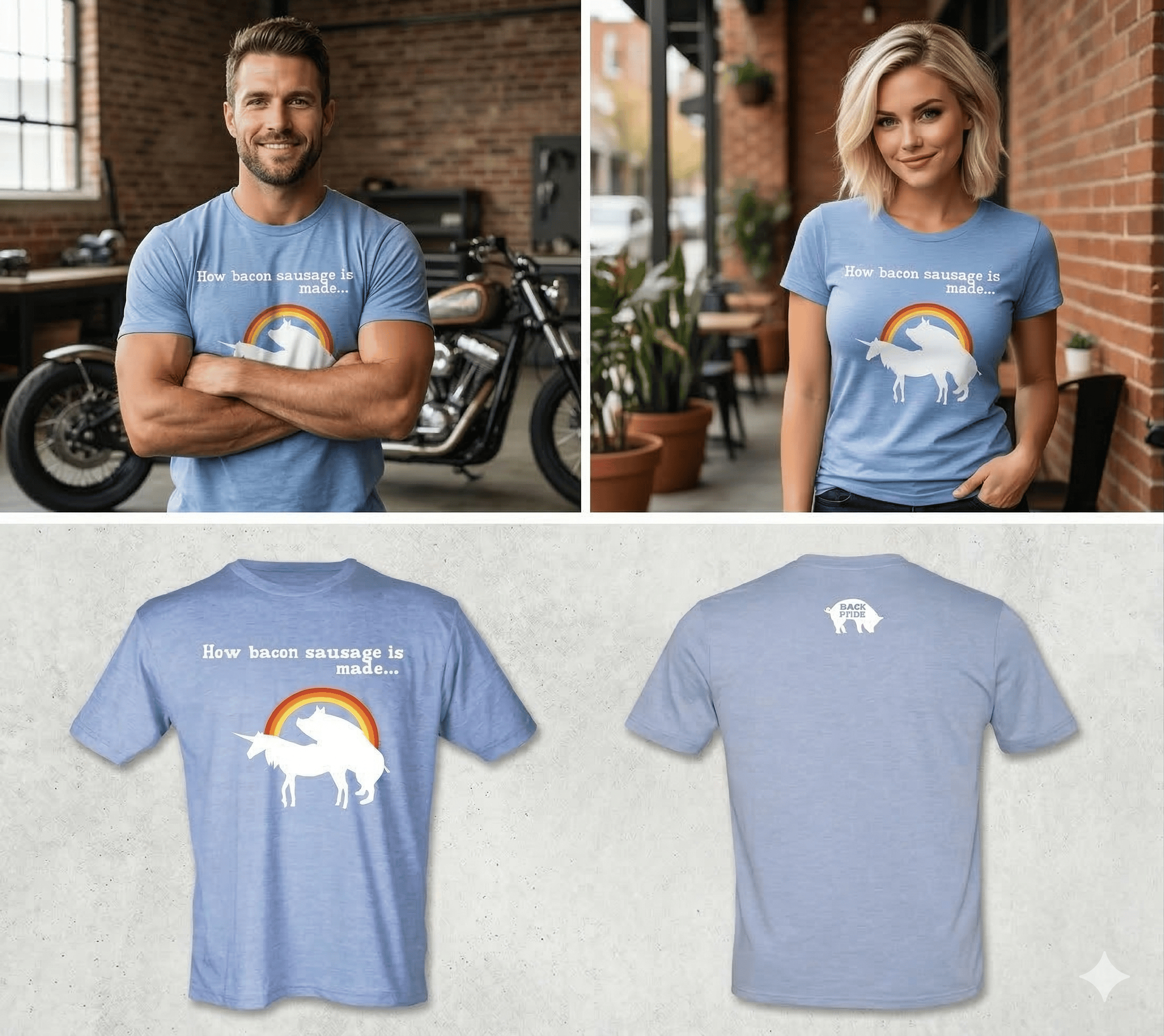 Big Fork Brands Merch T-Shirt:  How Bacon Sausage is Made...