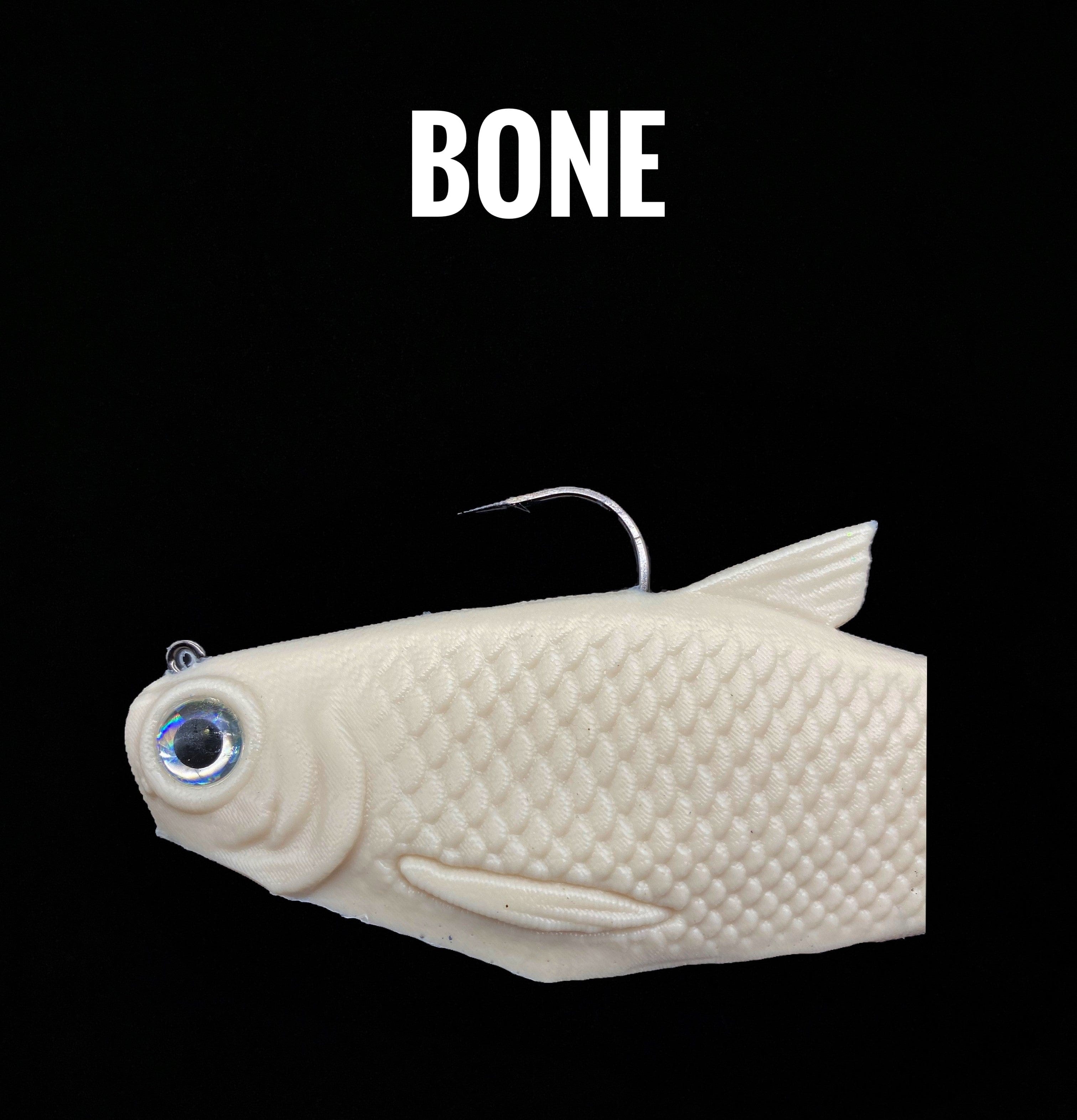 Bull Shad Swimbaits Soft Swimbaits Bone 6" Bacca Burrito Medium Sink