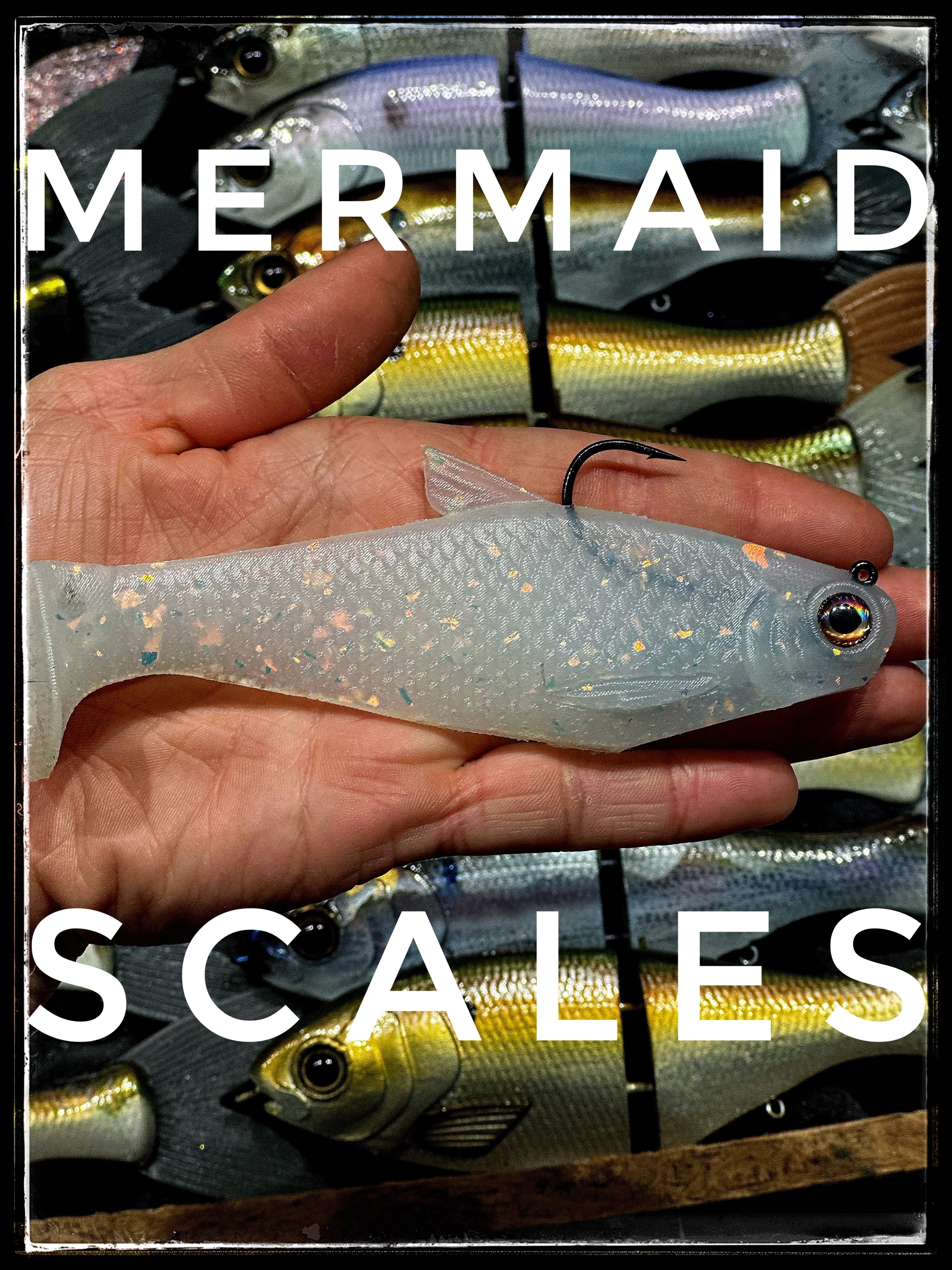 Bull Shad Swimbaits Soft Swimbaits Mermaid Scales 6" Bacca Burrito Medium Sink
