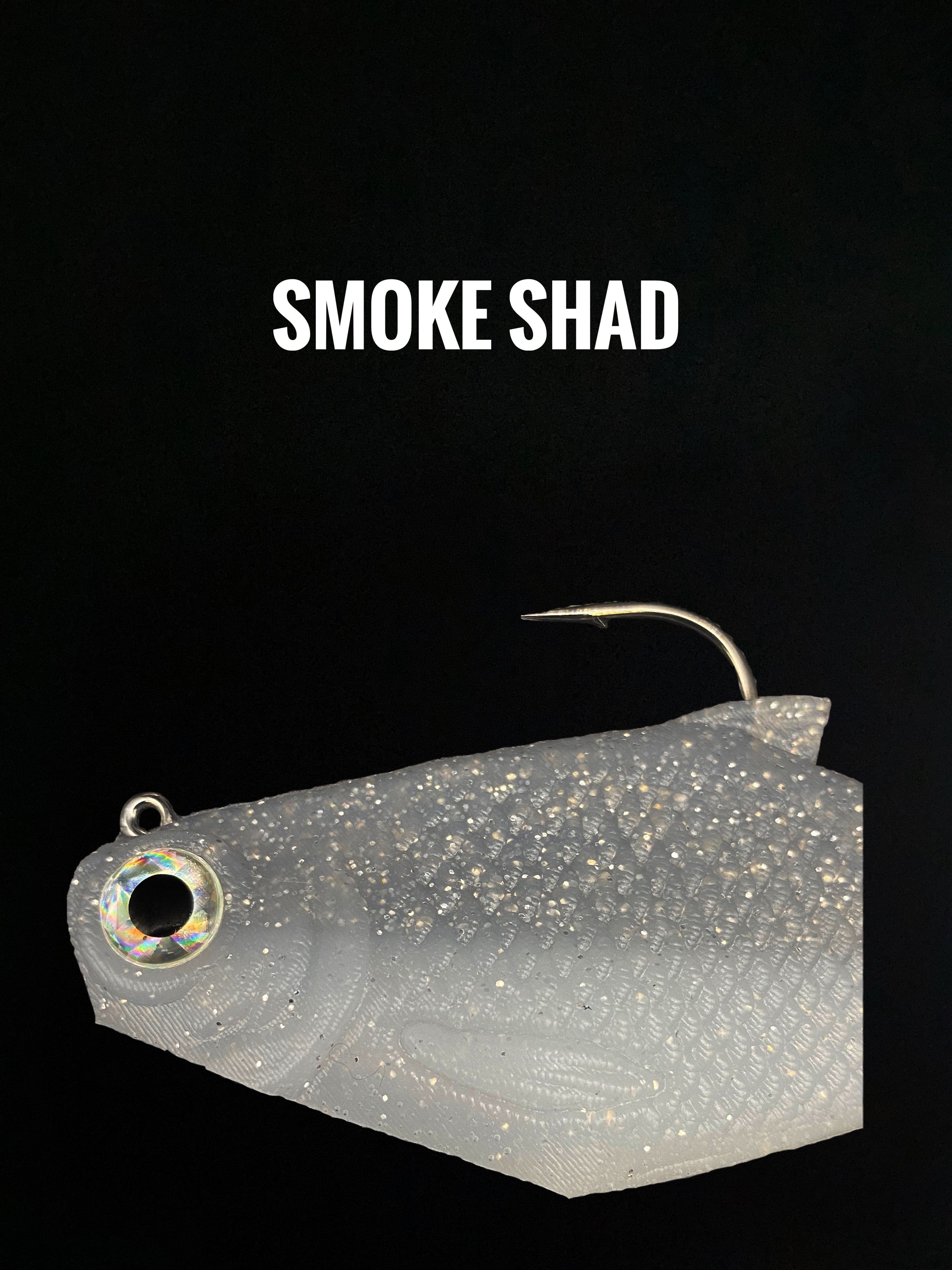 Bull Shad Swimbaits Soft Swimbaits Smoke Shad 6" Bacca Burrito Medium Sink