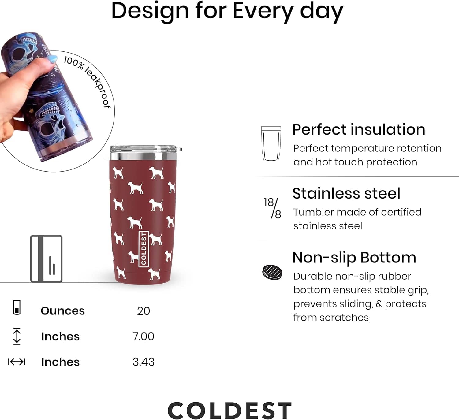 Coldest Hydration Coldest 20 oz Tumbler v2
