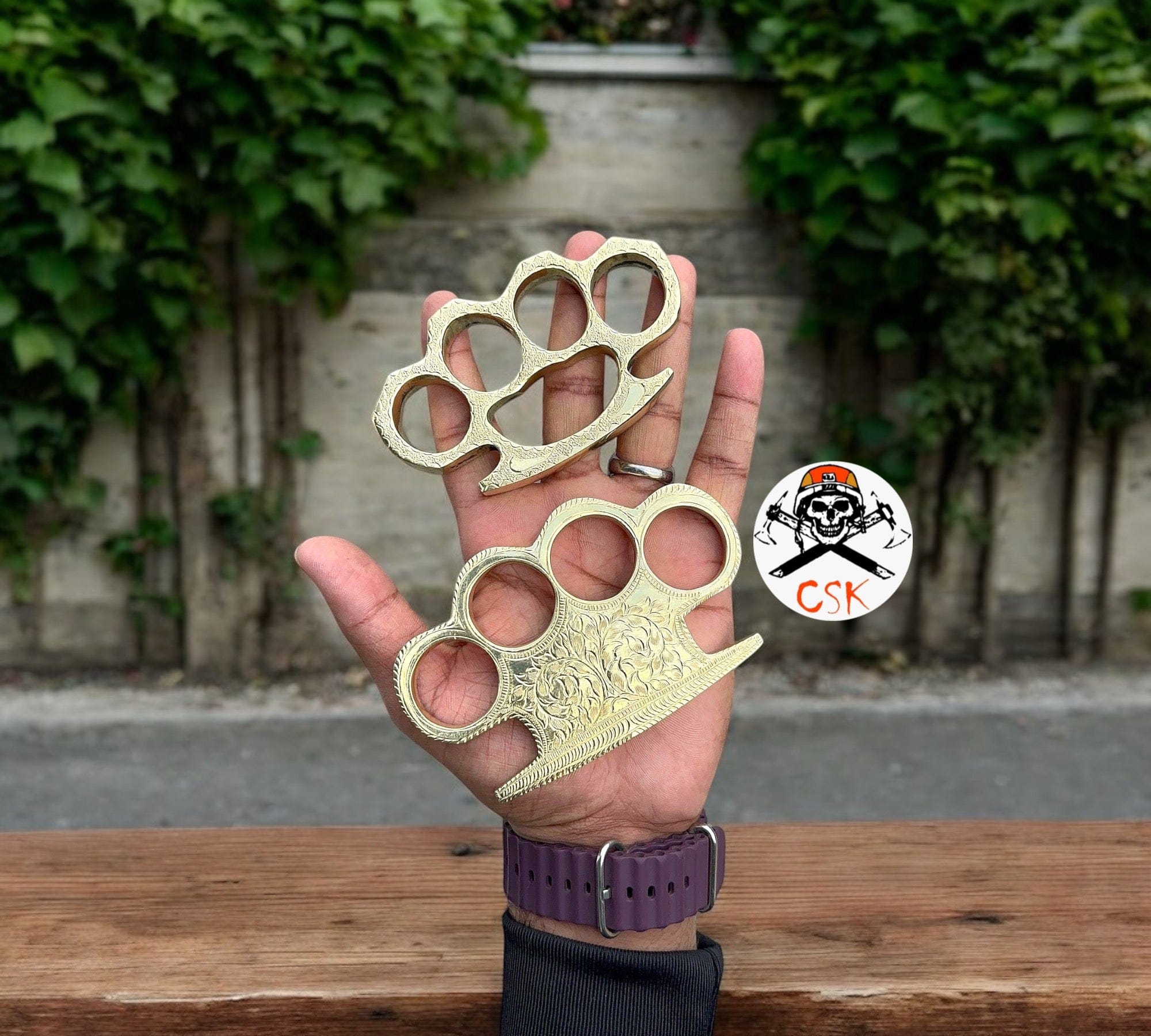 cskforged Brass Knuckle Set-Hand Engraved Knuckles