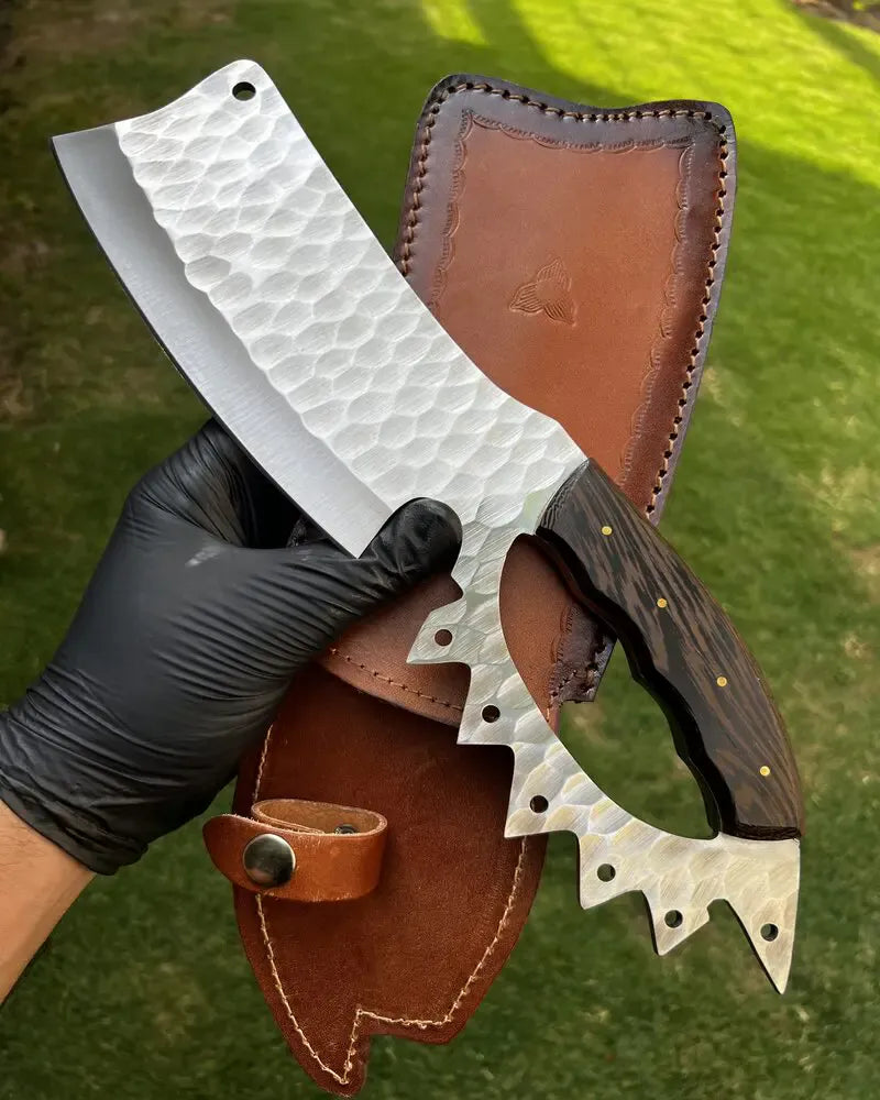 cskforged Butcher cleaver D2 Steel Cleaver/Chopper knife