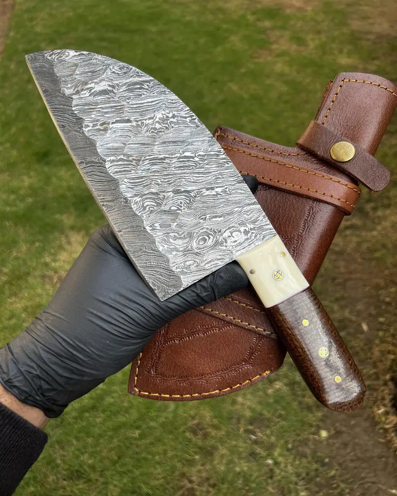 cskforged Butcher cleaver Damascus Cleaver Chopper knife/ Meat knife