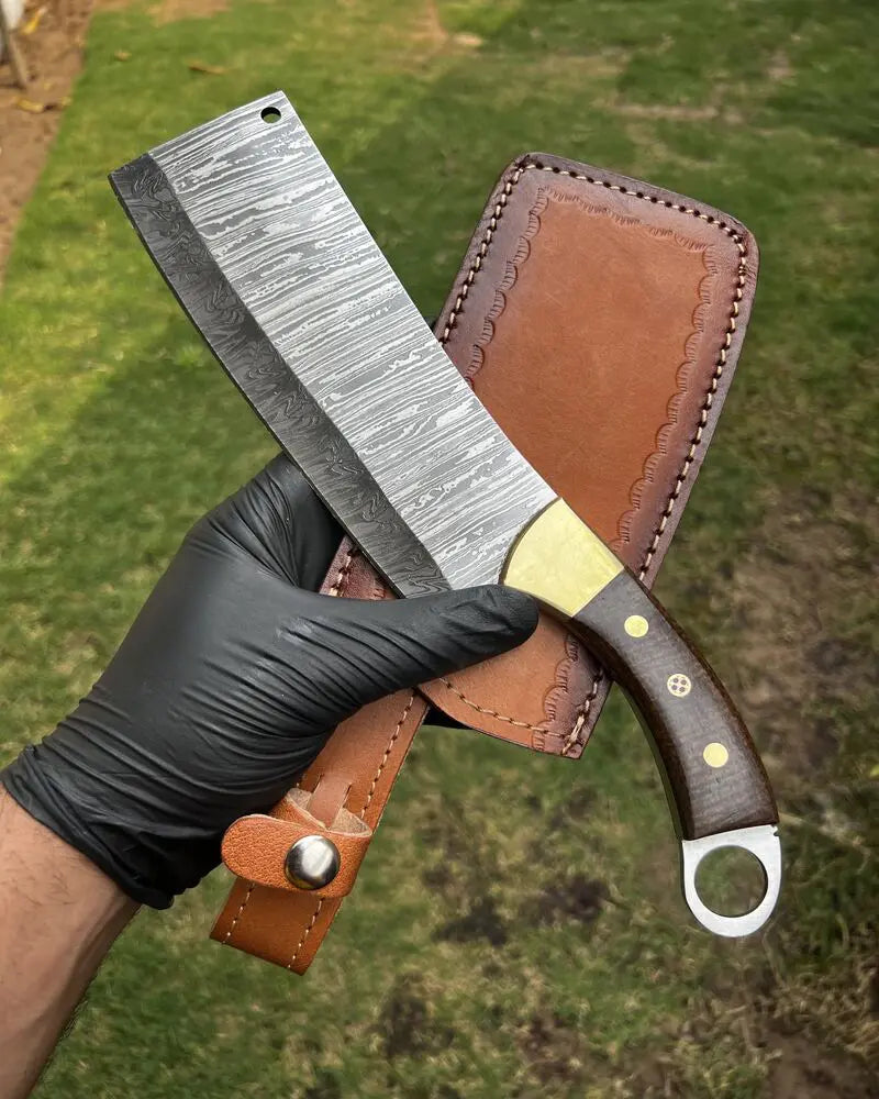 cskforged Butcher cleaver Damascus Cleaver Chopper knife/ Meat knife