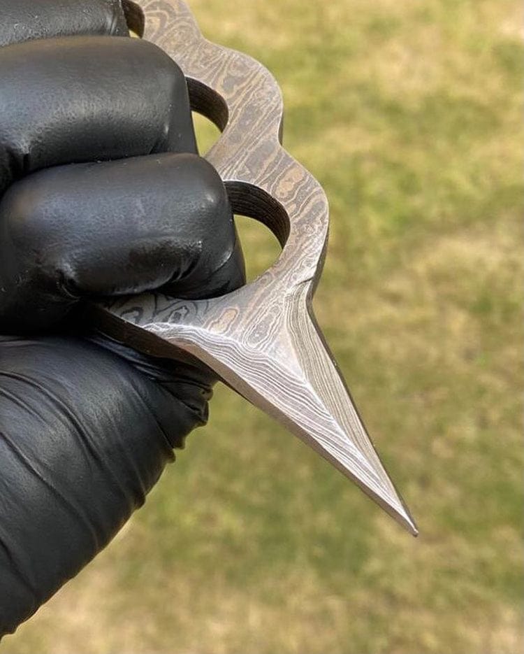cskforged Camping knife NEW HANDMADE DAMASCUS KNUCKLE