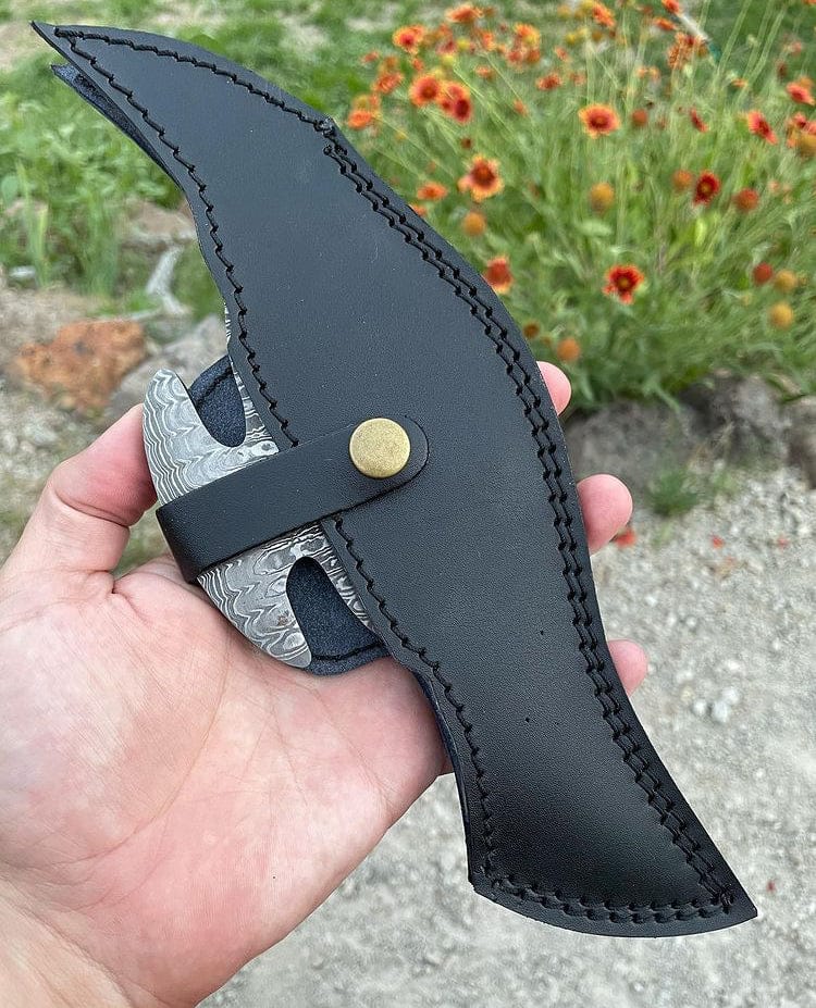 cskforged Camping knife NEW HANDMADE DAMASCUS KNUCKLE