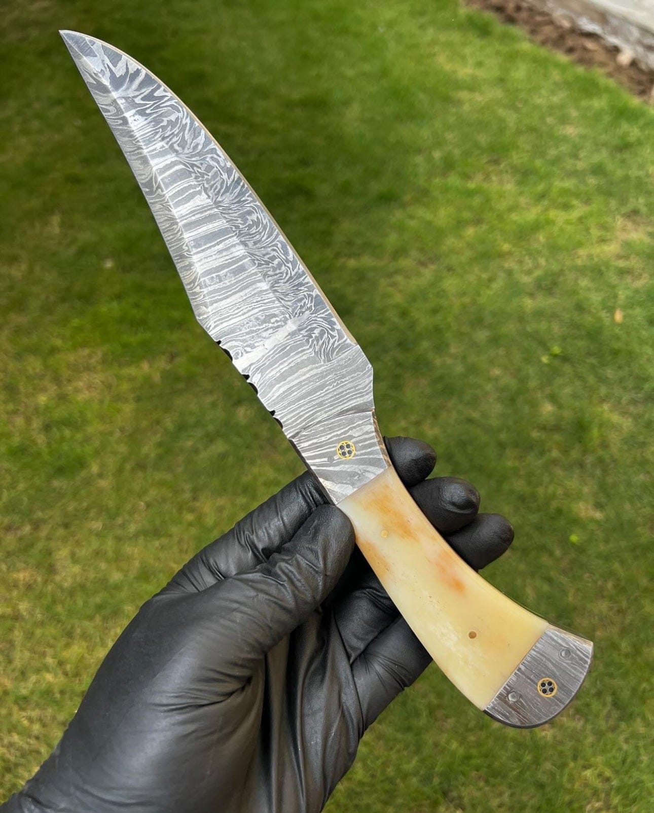 cskforged Chef knife Damascus Steel Serbian Meat Knife| Hand forged kitchen knife | gift for her | gift for him | | valentine's day gift | anniversary gift