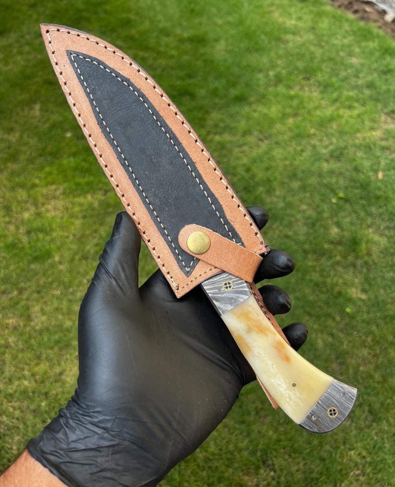 cskforged Chef knife Damascus Steel Serbian Meat Knife| Hand forged kitchen knife | gift for her | gift for him | | valentine's day gift | anniversary gift