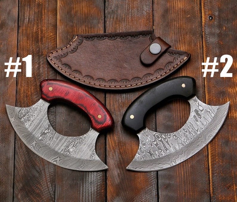 cskforged Chef knife Hand Made Damascus Steel ULU knife