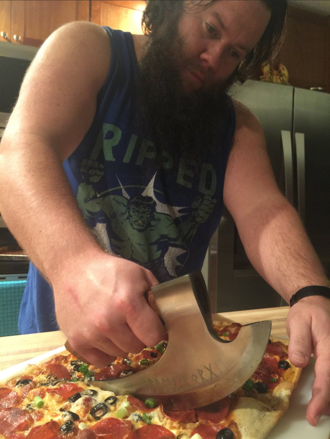 cskforged Chef knife The ultimate and original viking pizza X