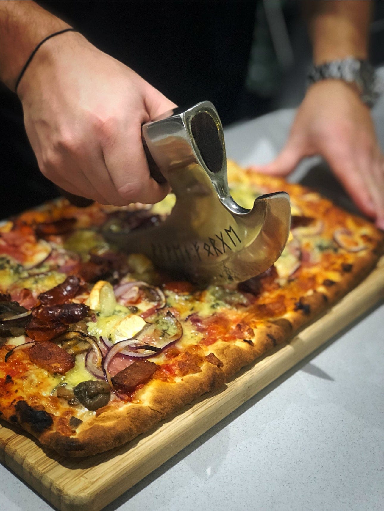 cskforged Chef knife The ultimate and original viking pizza X