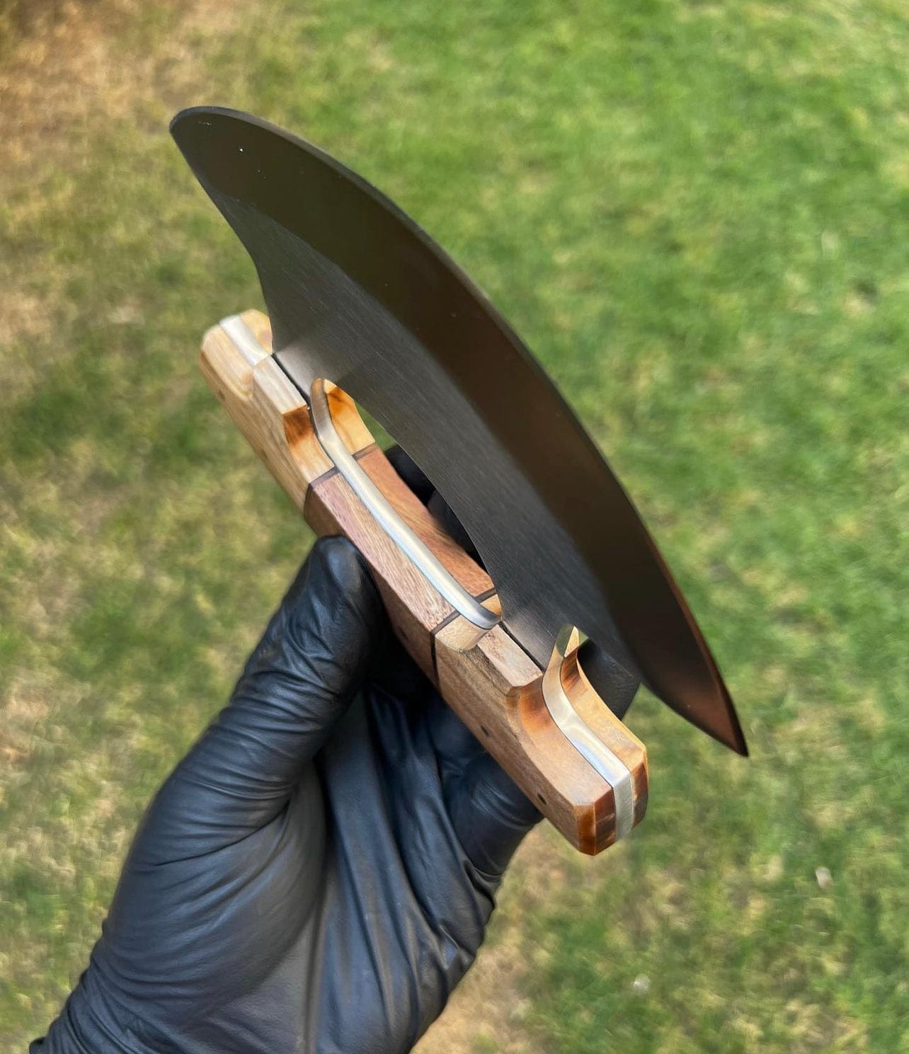cskforged Chef knife Unique Custom Made J2 Steel Ulu Knife
