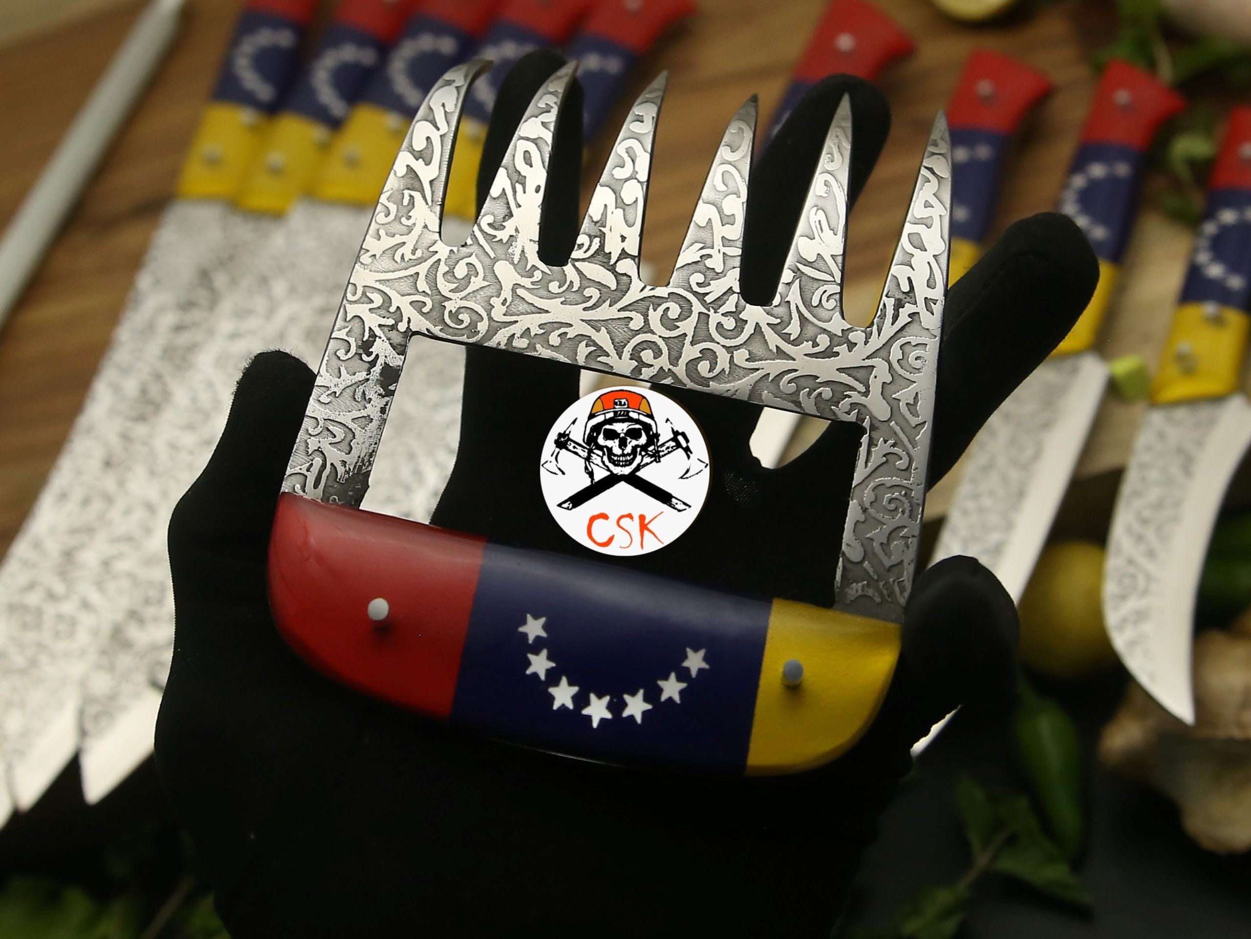 cskforged Chef knife Venezuela Chef Knives with Etching
