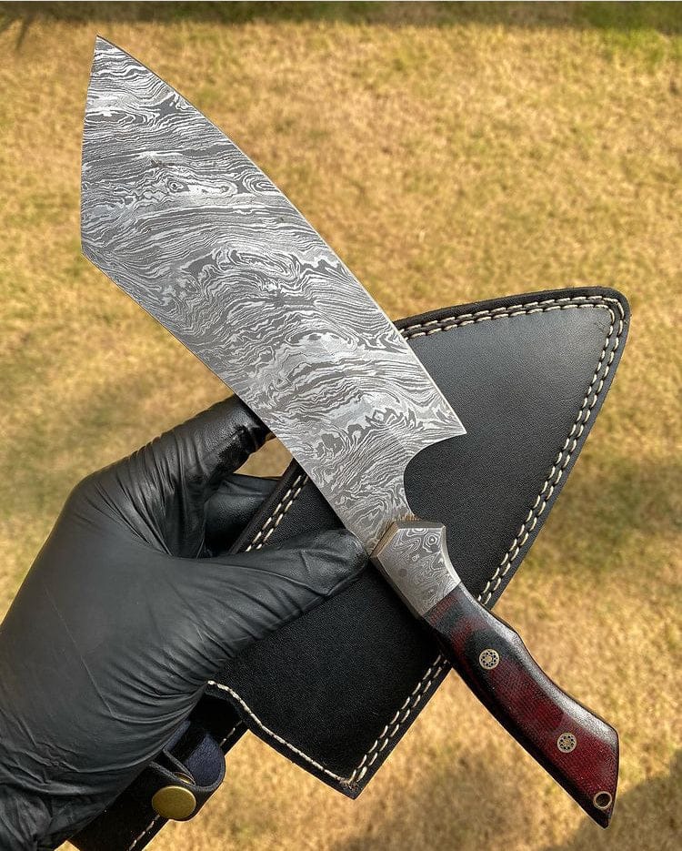cskforged cleaver FORGED DAMASCUS STEEL Meat Cleaver Chopper Knife