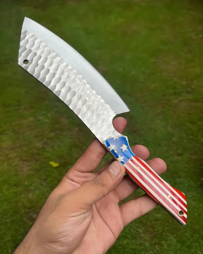 cskforged cleaver USA Flag  Meat Cleaver/Chopper knife