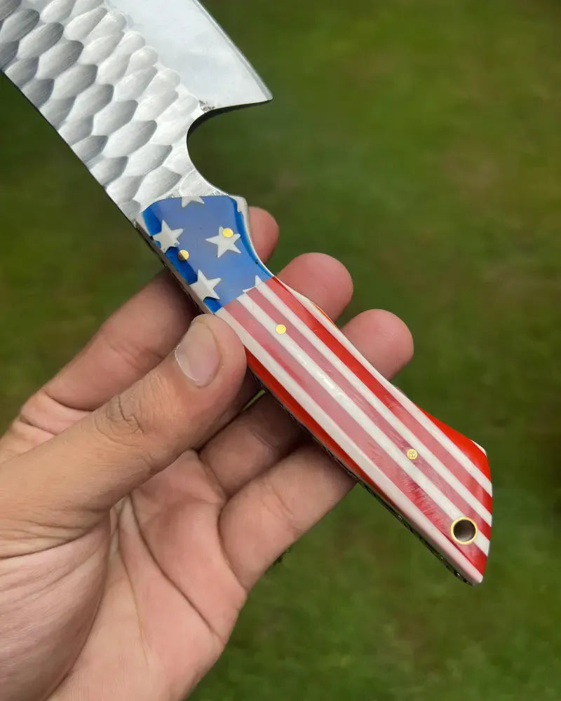 cskforged cleaver USA Flag  Meat Cleaver/Chopper knife
