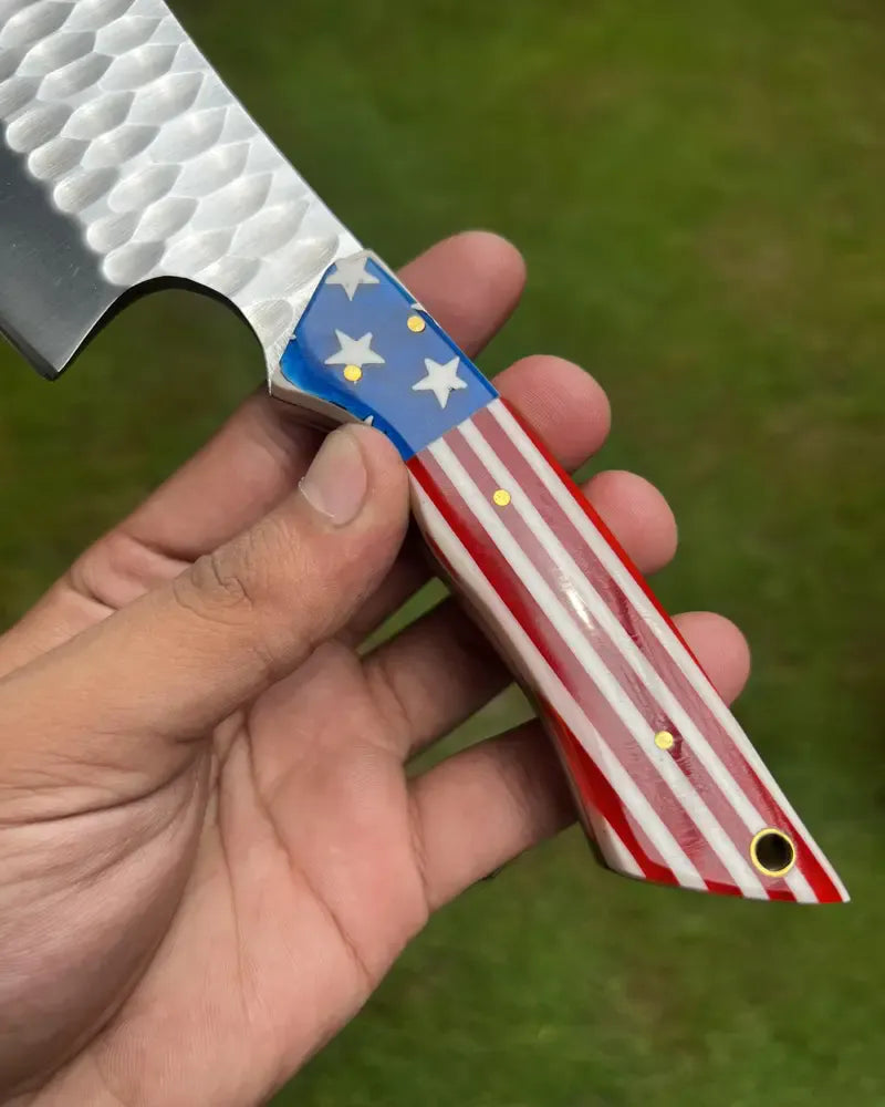 cskforged cleaver USA Flag  Meat Cleaver/Chopper knife