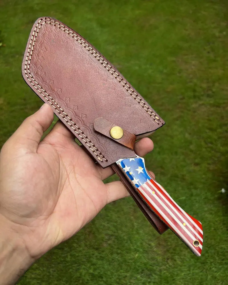 cskforged cleaver USA Flag  Meat Cleaver/Chopper knife
