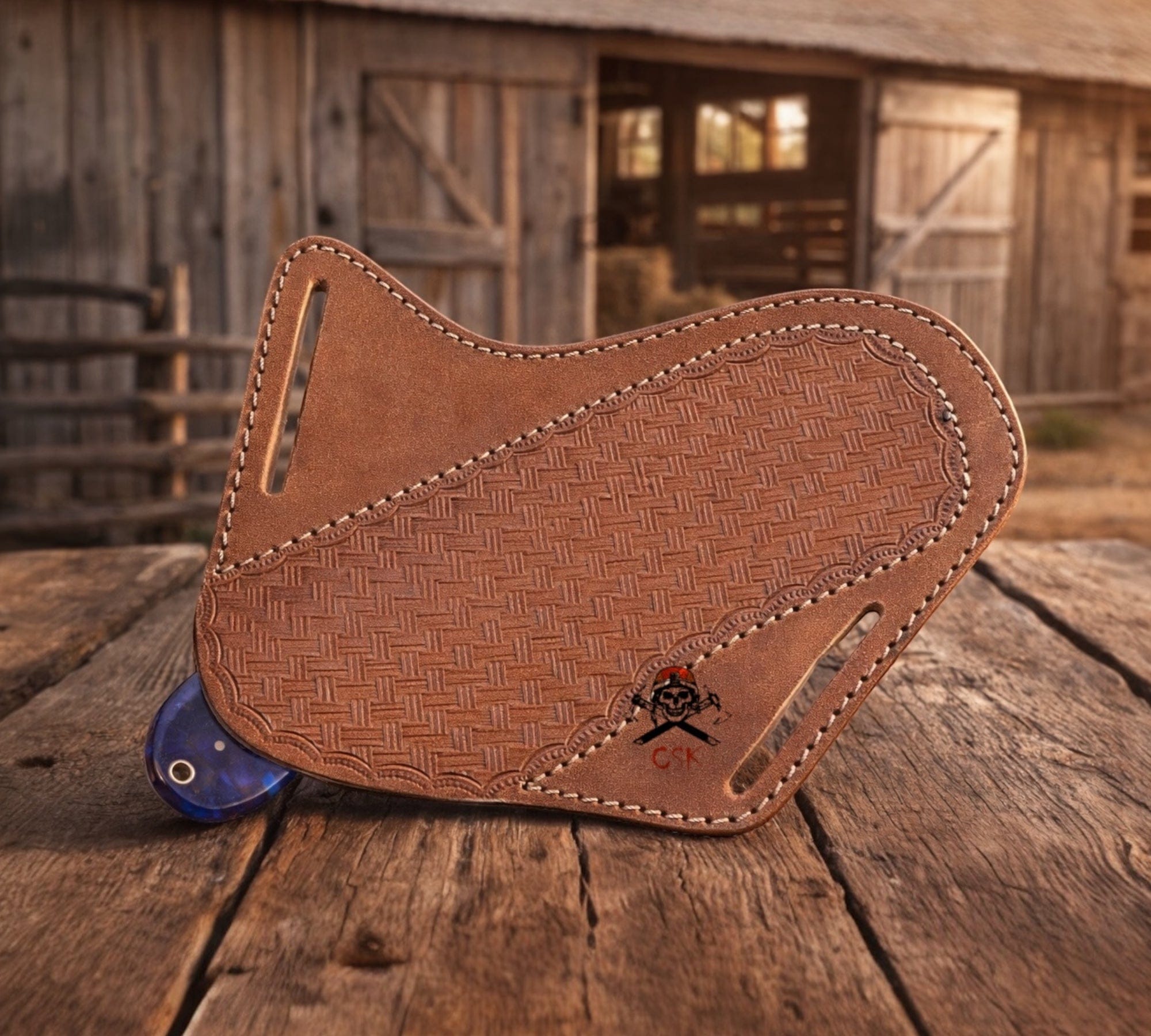 cskforged Cowboy knives Cowboy Knife – 1095 Steel Bullcutter with Resin Handle & Pancake Sheath
