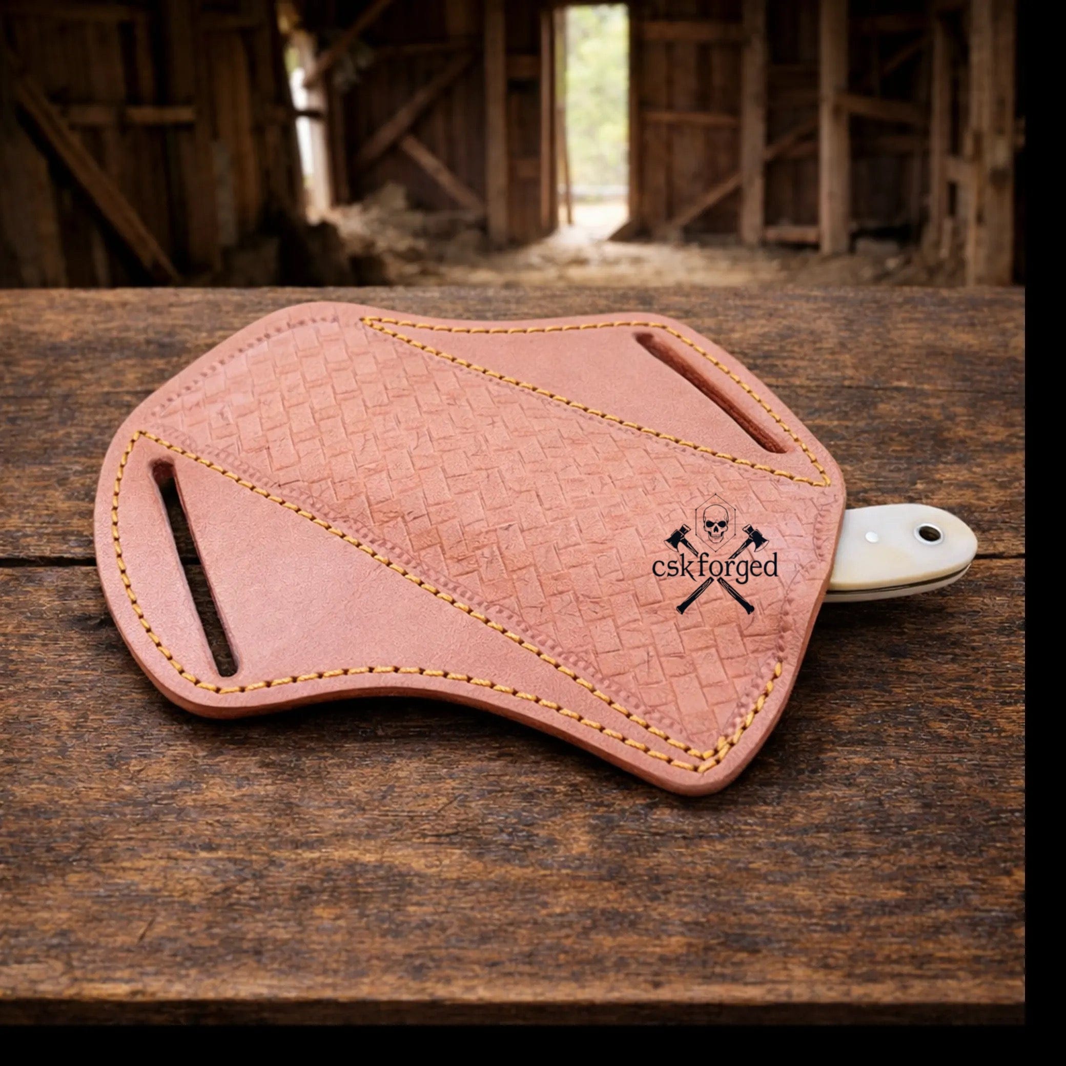 cskforged Cowboy knives Cowboy Knife Rasp Steel Blade Bone Handle with Pancake Sheath
