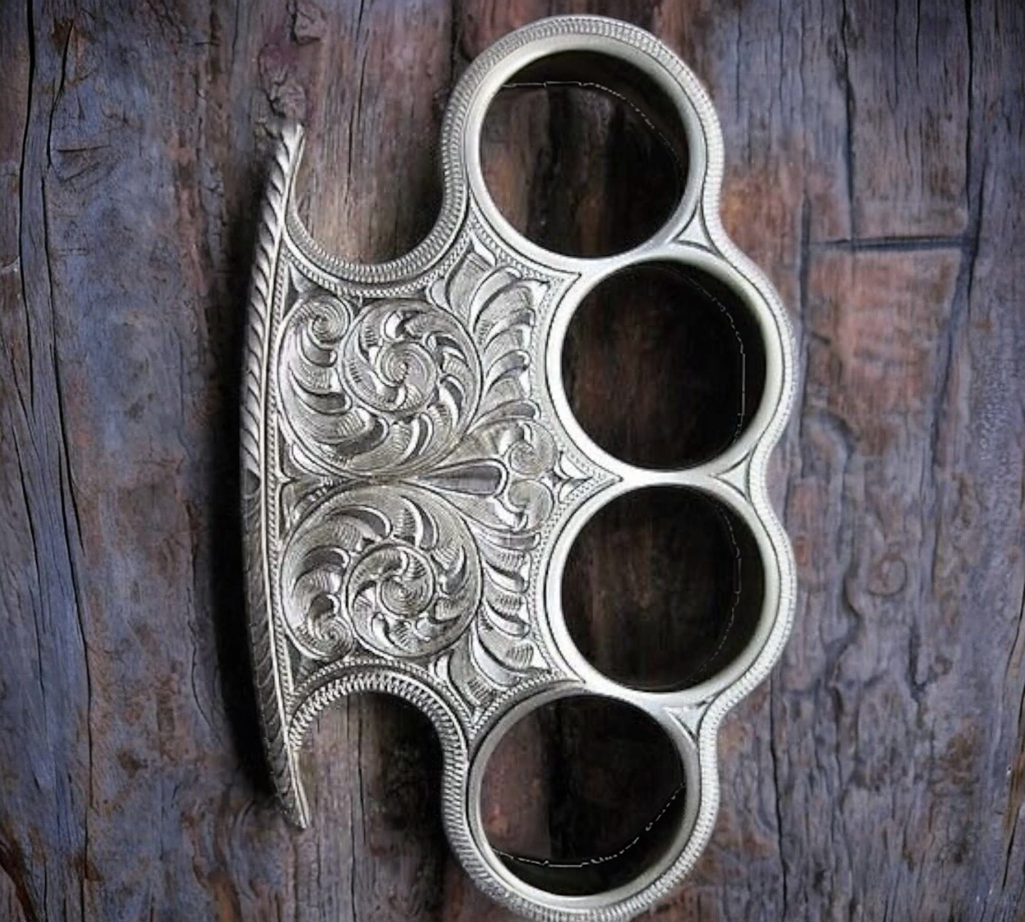 cskforged Custom Hand Engraved Brass knuckle