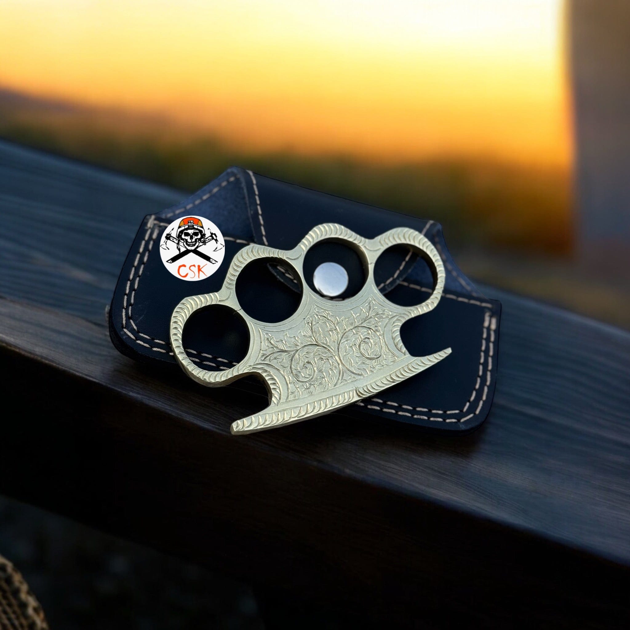 cskforged Custom Hand Engraved Brass knuckle