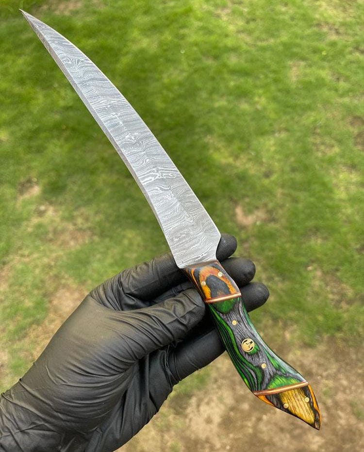 cskforged Custom Handmade Flexible Damascus Steel Fillet knife