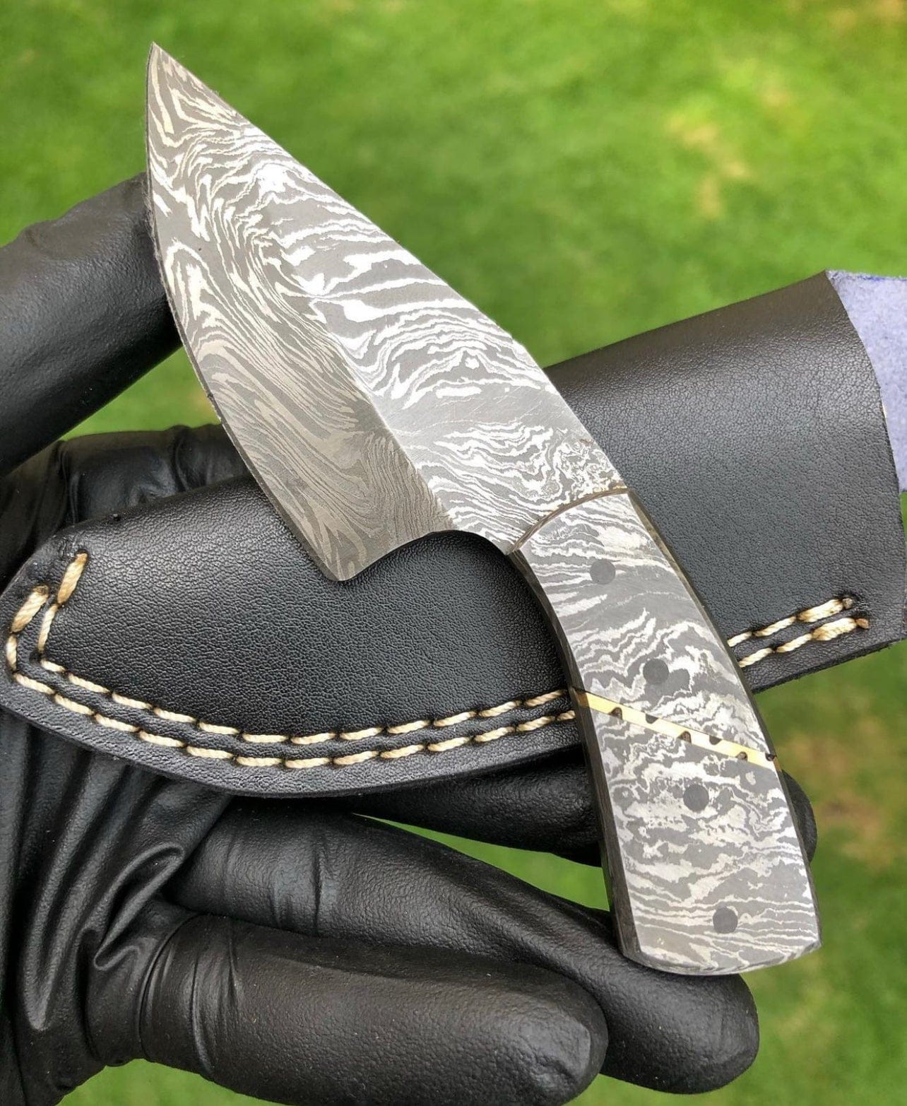 cskforged Custom Handmade Full Tang Damascus EDC knife