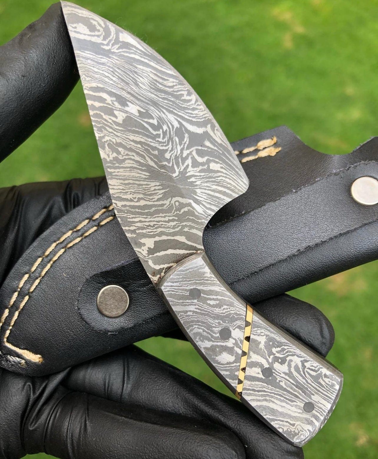 cskforged Custom Handmade Full Tang Damascus EDC knife
