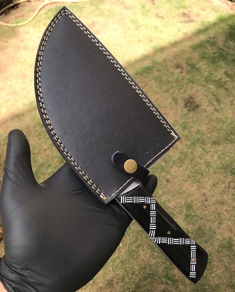 cskforged Custom Made D2 steel Chopped Cleaver