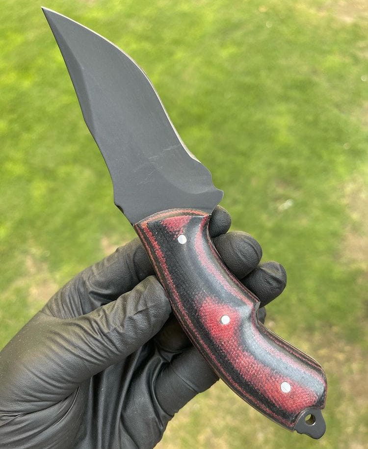 cskforged Custom made D2 steel EDC Hunting powder coated blade knife
