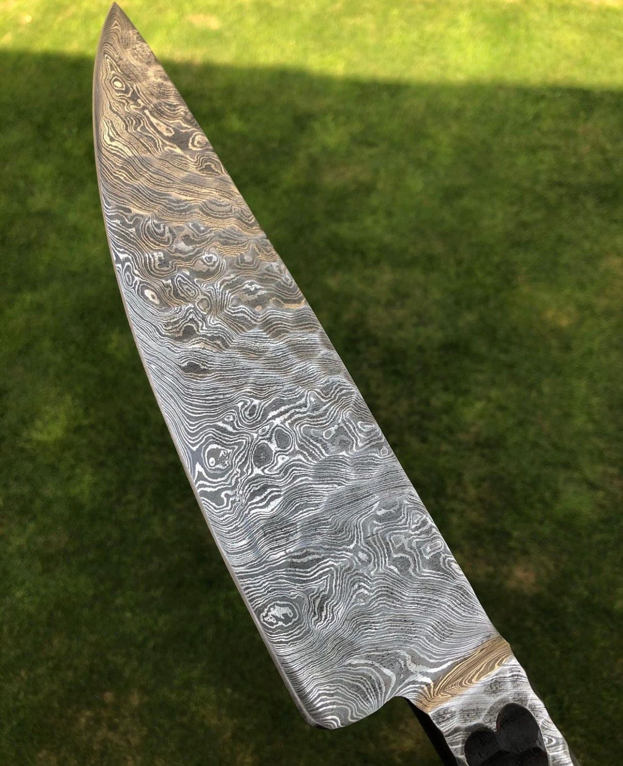 cskforged Custom made Damascus steel Integral Chef knife